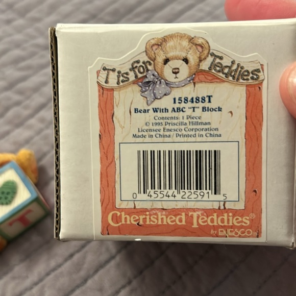 Cherished Teddies Bear with ABC “T” Block
#158488T - Picture 3 of 5